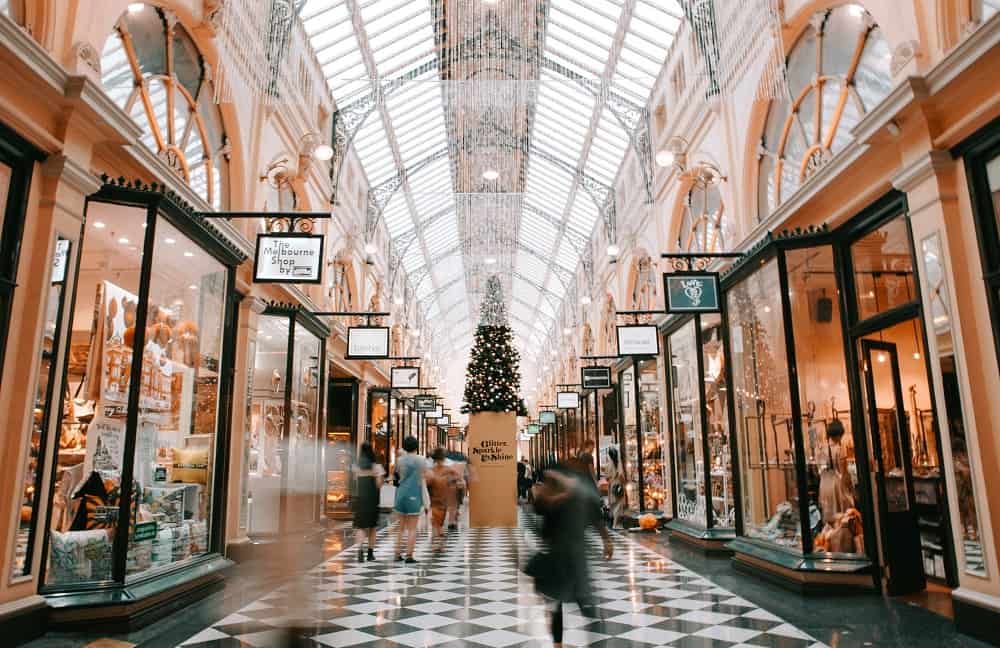 Een luxe winkelcentrum (waar je op Black Friday niet naar toe moet als je een studieschuld hebt)